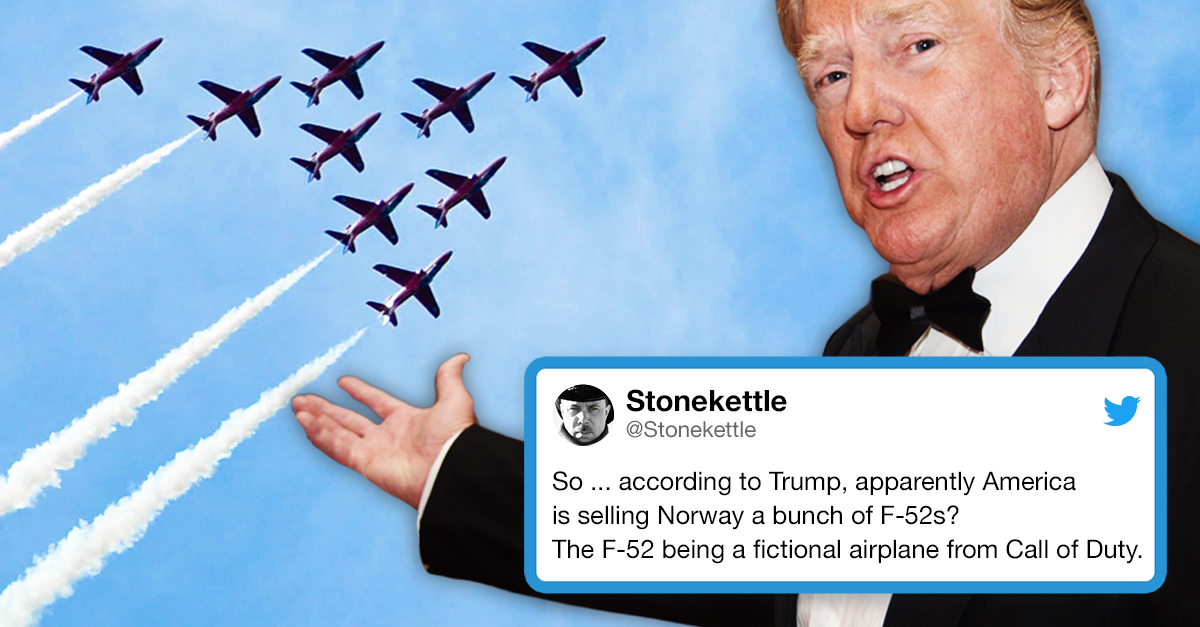 Trump Is Bragging About Selling a Fighter Jet That Only Exists in a Video Game