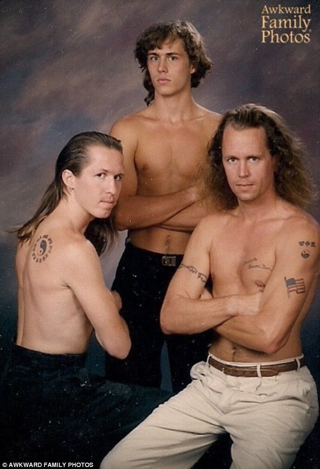 Rule number one of family photos: Every tattoo must be clearly visible