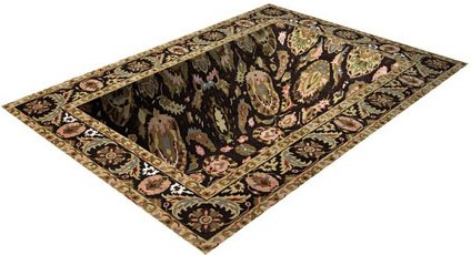 Trippy Area Rug Puts A Vortex In The Middle Of Dining Room By Abraham Piper