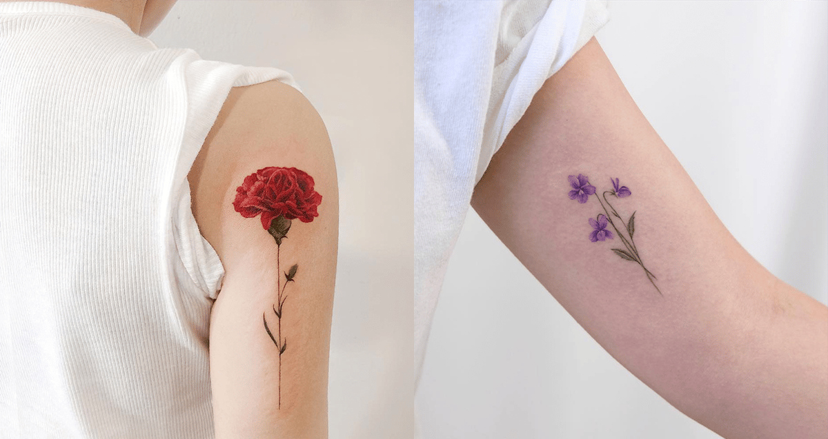 Black July Birth Flower Larkspur Tattoo Technohealthinfo