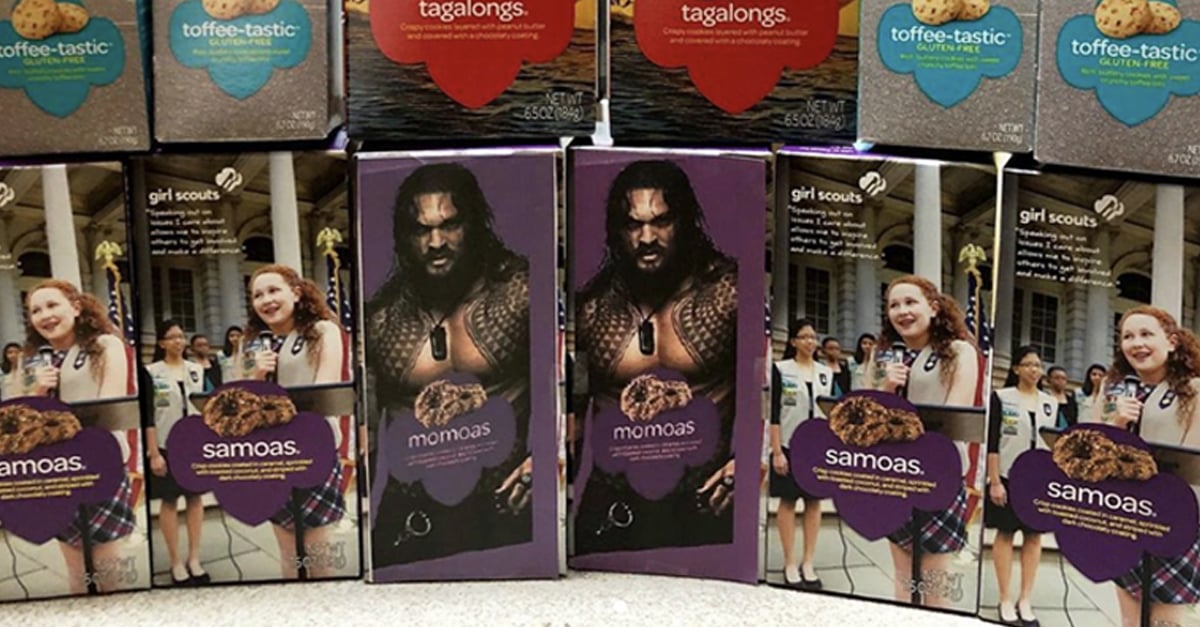 This Girl Scout Turned Samoa Cookies Into Jason Momoa Cookies 22W