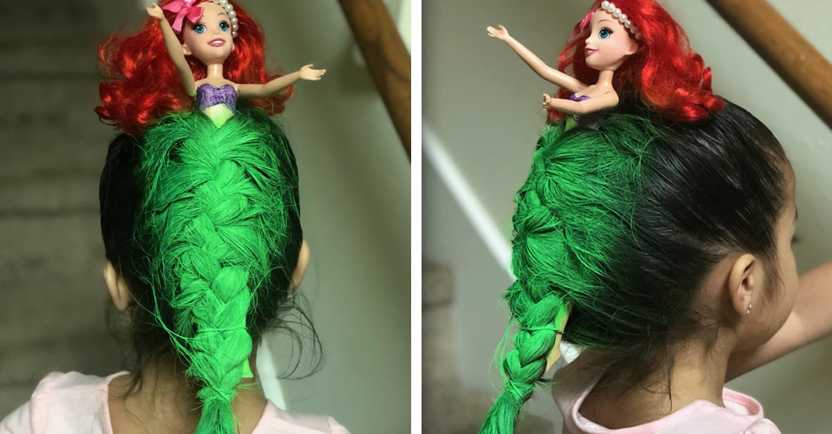 This Mom Turned Her Daughter S Hair Into A Mermaid For School 22w