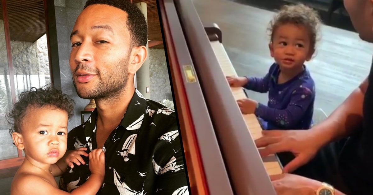 Chrissy Teigen Shares Clip Of Son Playing Piano With John Legend 22 W