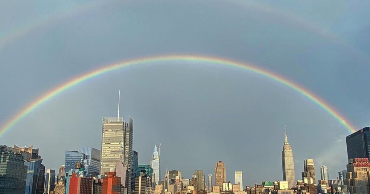 Double Rainbow Over New York City on the 50th Anniversary of Pride