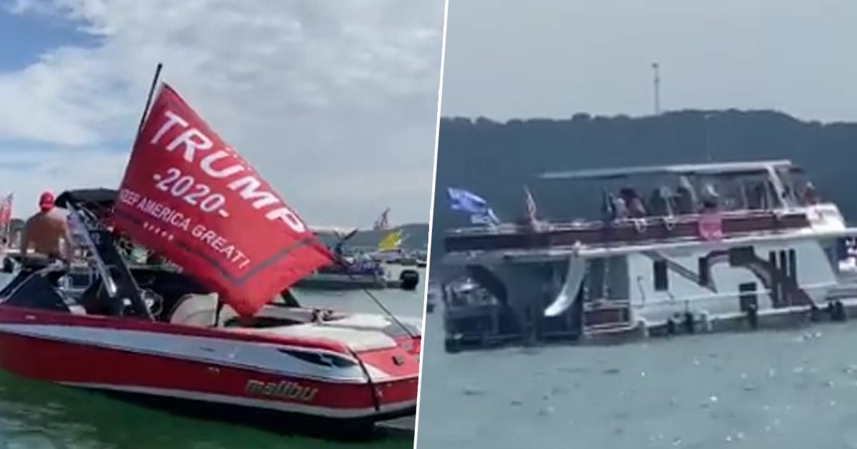 Several Boats Sink And Multiple Are In Distress At Trump Boat Parade In Texas