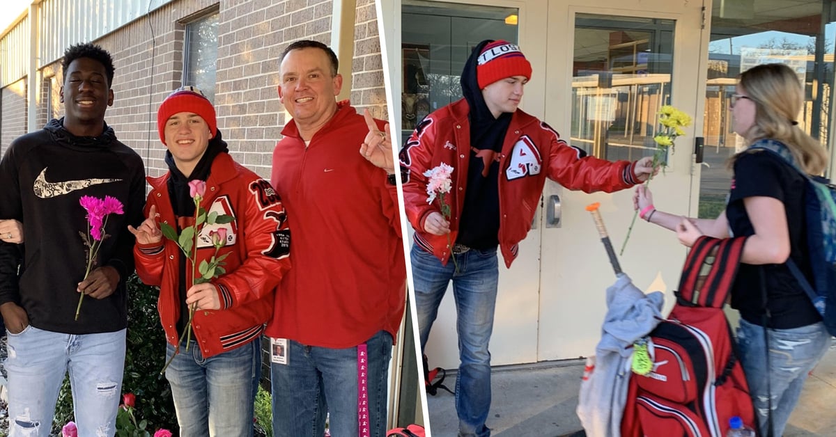 A Texas Teen Bought 170 Flowers to Give Every Girl at His School a Valentine