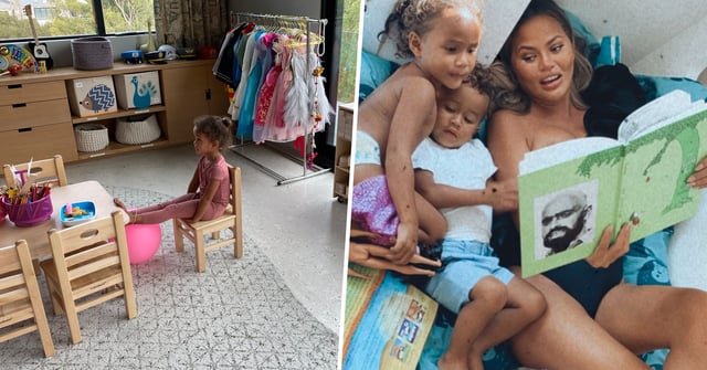 Chrissy Teigen Blasted After Sharing Photo Of Her Kids Learning Space