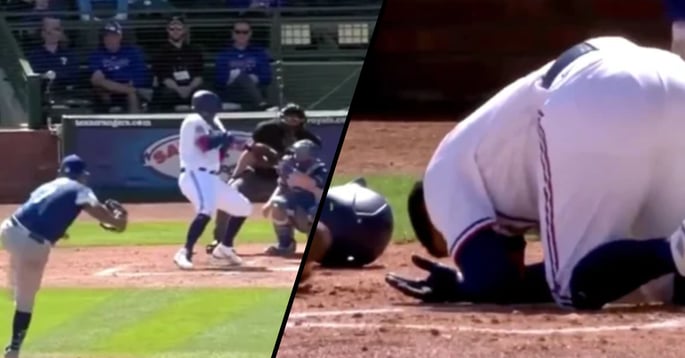 Texas Rangers Baseball Player Hospitalized After Being Hit in Face by