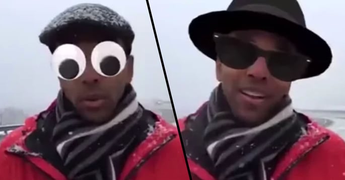 Reporter Accidentally Turns on Facebook Filters Before Going Live on TV