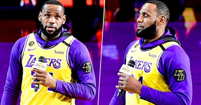LeBron James Gives Powerful Speech About Kobe Bryant in First Game