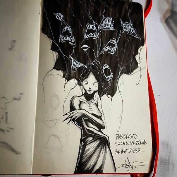 Artist With Autism Illustrates >> This Artist Gives Haunting Illustrations To 18 Different Mental Artist With Autism Illustrates >> This Artist Gives Haunting Illustrations To 18 Different Mental