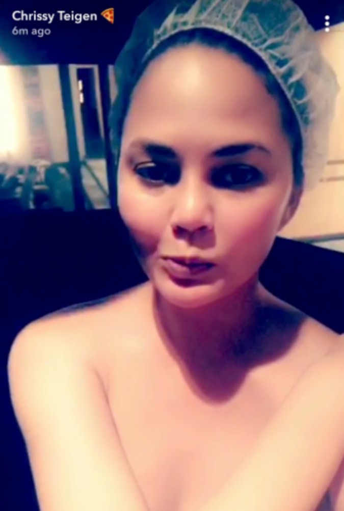 Via Snapchat Chrissy Teigen Via Snapchat Chrissy Teigen