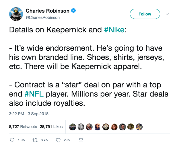 29 tweets about colin kaepernick s explosive nike ad you need to