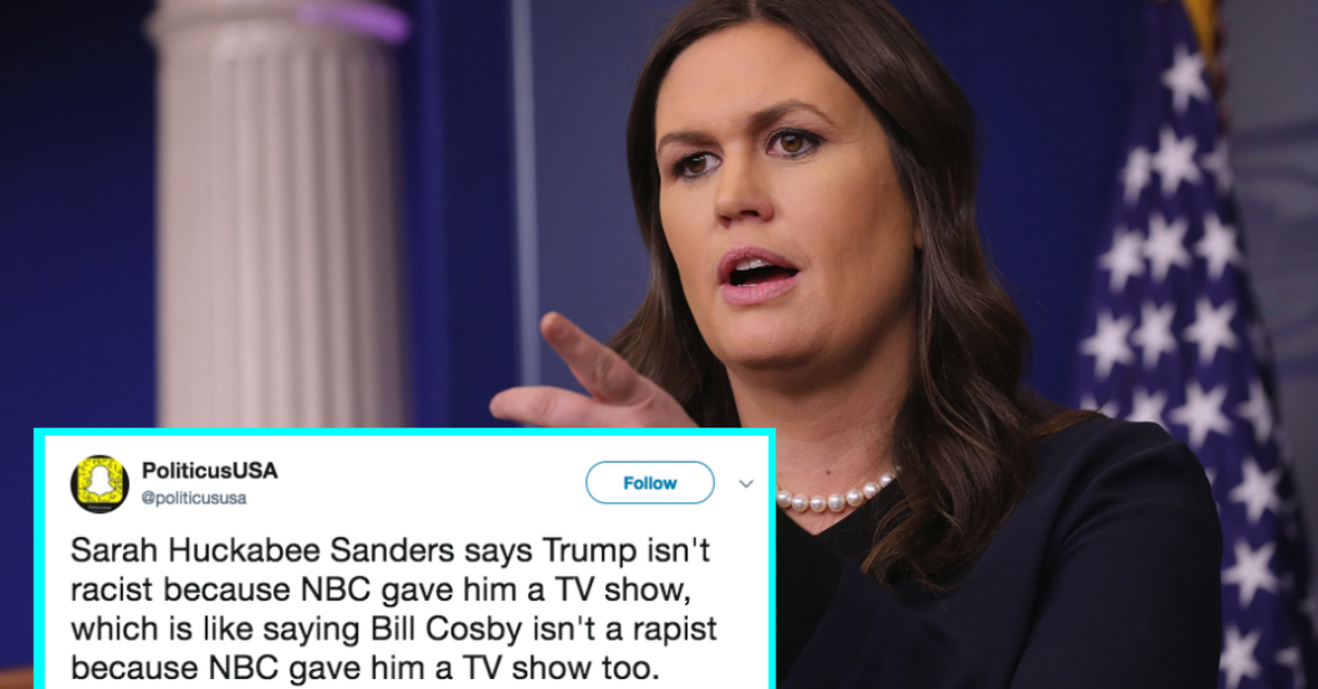 sarah huckabee sanders said donald trump cant be racist because he stephen colbert venn diagram