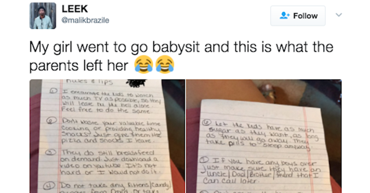 cool mom leaves honest and hilarious instructions for her
